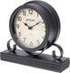 Home Styling Collection Zegar stołowy metalowy na biurko komodę szafkę stół czarny retro vintage 23 cm 1