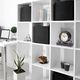 Home Styling Collection Zegar stołowy metalowy na biurko komodę szafkę stół czarny retro vintage 23 cm 1
