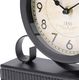 Home Styling Collection Zegar stołowy metalowy na biurko komodę szafkę stół czarny retro vintage 23 cm 2