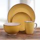 Excellent Houseware Zestaw komplet serwis obiadowy miska talerz talerzyk kubek żółty 16 elementów 1