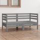 vidaXL 2-osobowa sofa ogrodowa, szara, lite drewno sosnowe ! 1