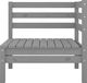 vidaXL 2-osobowa sofa ogrodowa, szara, lite drewno sosnowe ! 4