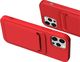 Hurtel Card Case silikonowe etui portfel z kieszonką na kartę dokumenty do Xiaomi Redmi 10X 4G / Xiaomi Redmi Note 9 czerwony 1