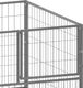vidaXL Kojec dla psa, srebrny, 100x100x70 cm, stalowy 4