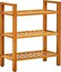 vidaXL Stojak na buty z 3 półkami, 50x27x60 cm, lite drewno dębowe 1