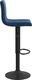 vidaXL Stołki barowe, 2 szt., niebieskie, obite aksamitem 4
