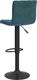 vidaXL Stołki barowe, 2 szt., niebieskie, obite aksamitem 5