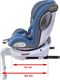 Fotelik samochodowy Summer Baby Fotelik obrotowy 360° Tokyo 0 - 36 kg Niebieski 17