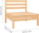 vidaXL 2-osobowa sofa ogrodowa, lite drewno sosnowe 6
