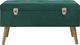 vidaXL Ławka ze schowkiem, 80 cm, zielona, aksamitna 2