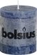Bolsius Bolsius Rustykalne świece pieńkowe, 6 szt., 80 x 68 mm, granatowe 1