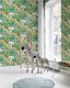 Good Vibes Good Vibes Tapeta Jungle Animals, zielono-czarna 1