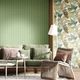 Topchic Topchic Tapeta Big Leaves, zielono-beżowa 1