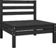 vidaXL Ogrodowa sofa środkowa, czarna, lite drewno sosnowe 1