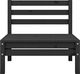 vidaXL Ogrodowa sofa środkowa, czarna, lite drewno sosnowe 1