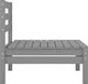 vidaXL Ogrodowa sofa środkowa, szara, lite drewno sosnowe 2
