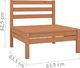 vidaXL Ogrodowa sofa środkowa, miodowy brąz, lite drewno sosnowe 4