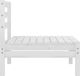 vidaXL Ogrodowa sofa środkowa, biała, lite drewno sosnowe 2