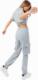 Justhype Justhype Sweat Crop T-Shirt-Cargo Joggers LABON004 szary 10 1