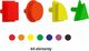 Masterkidz MASTERKIDZ Zestaw Kołeczki w kształcie figur geometrycznych 64szt do tablic STEM 1