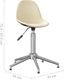 Krzesło biurowe vidaXL Kremowe 8