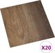 vidaXL Samoprzylepne panele podłogowe, 20 szt., PVC, 1,86 m, brązowe 1