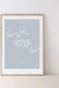 Funkybox Plakat dziecięcy 30x42 Vintage blue fish FUNKYBOX 1