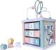 Ecotoys Drewniana kostka edukacyjna, sorter, mula, zegar 1