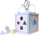 Ecotoys Drewniana kostka edukacyjna, sorter, mula, zegar 2