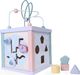 Ecotoys Drewniana kostka edukacyjna, sorter, mula, zegar 3