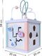 Ecotoys Drewniana kostka edukacyjna, sorter, mula, zegar 4