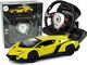 LeanToys Import LEANToys Auto Zdalnie Sterowane Lamborghini Veneno Żółte 2,4 G Pilot Kierownica Dźwięk Światła 1
