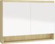 vidaXL vidaXL Szafka łazienkowa z lustrem, 80x15x60 cm, MDF, biel i dąb 4