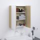 vidaXL vidaXL Szafka łazienkowa z lustrem, 60x15x75 cm, MDF, biel i dąb 1