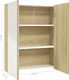 vidaXL vidaXL Szafka łazienkowa z lustrem, 60x15x75 cm, MDF, biel i dąb 7
