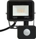 Naświetlacz vidaXL Reflektor LED z czujnikiem, 10 W, ciepłe białe światło 4