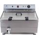 Royal Catering 1126 SMAŻALNIK DO PĄCZKÓW FRYTEK RYB Z PÓŁKĄ DWA KOSZE 24L 1126 2