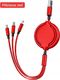 Kabel USB Co2 USB-A - USB-C + microUSB + Lightning 1 m Kolor wybierany losowo 1