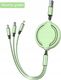 Kabel USB Co2 USB-A - USB-C + microUSB + Lightning 1 m Kolor wybierany losowo 2