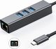 HUB USB Co2 Adapter HUB 3x USB-C + Ethernet RJ45 Gigabit 1000 MB 6