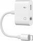 Adapter USB Co2 Lightning Jack + Lightning Lightning - Jack 3.5mm + Lightning Biały 1