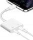 Adapter USB Co2 Lightning Jack + Lightning Lightning - Jack 3.5mm + Lightning Biały 1