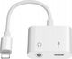 Adapter USB Co2 Lightning Jack + Lightning Lightning - Jack 3.5mm + Lightning Biały 2