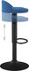 vidaXL Stołki barowe, 2 szt., niebieskie, obite aksamitem 7