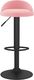 vidaXL Stołek barowy, różowy, obity aksamitem 3