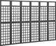 vidaXL Parawan pokojowy 6-panelowy/trejaż, drewno jodłowe, 242,5x180cm 2