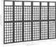 vidaXL Parawan pokojowy 6-panelowy/trejaż, drewno jodłowe, 242,5x180cm 6