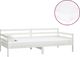 vidaXL Łóżko dzienne z materacem, 90x200 cm, białe, drewno sosnowe 2