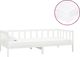 vidaXL Łóżko dzienne z materacem, 90x200 cm, białe, drewno sosnowe 2
