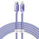 Kabel USB Baseus USB-C - Lightning 2 m Fioletowy (FD-2310-6932172602796) 1